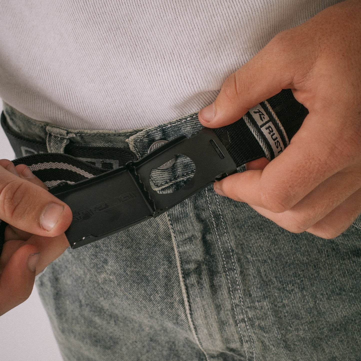 Cinturon Flip Daddy Elastic Webbing Belt Black