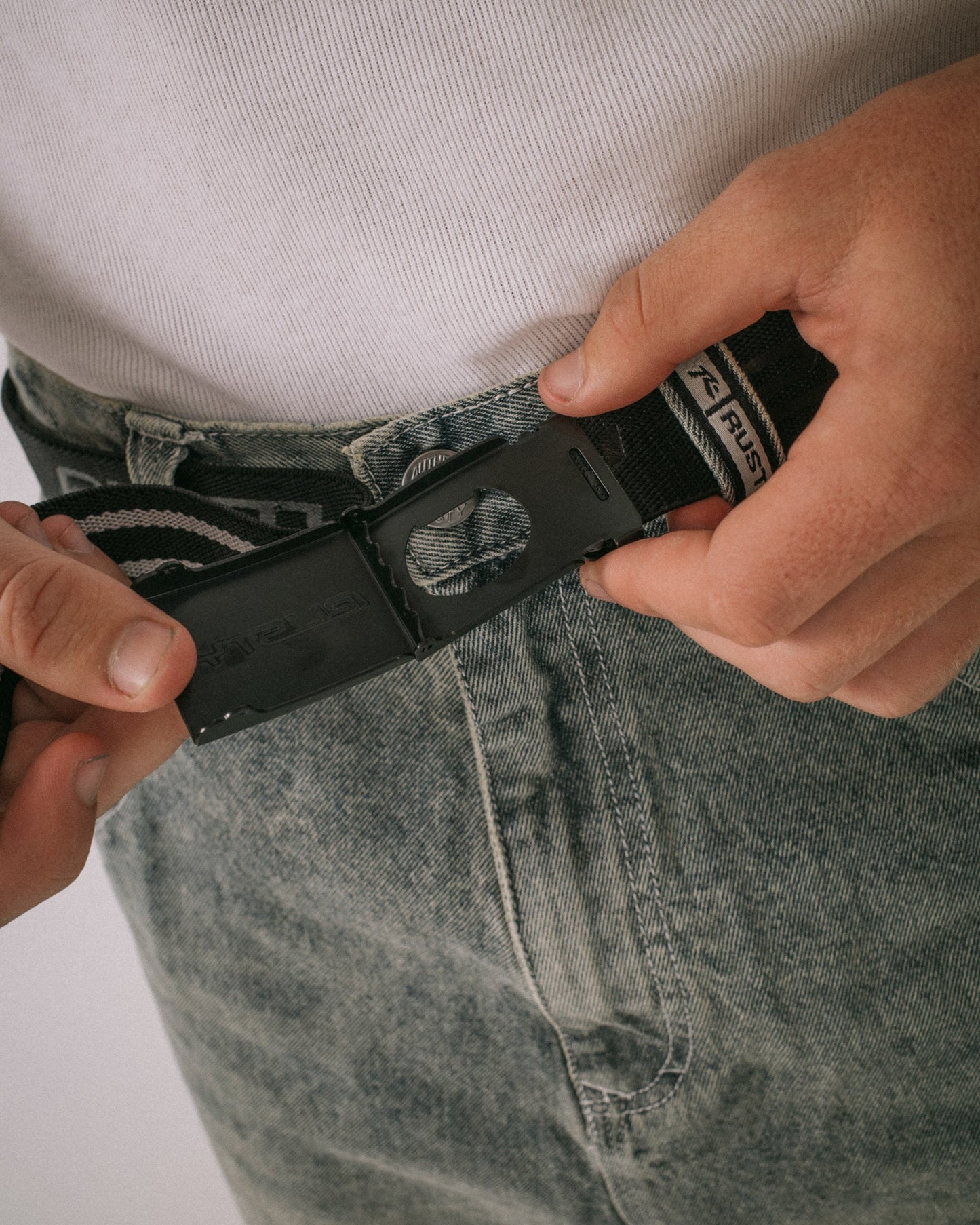 Cinturon Flip Daddy Elastic Webbing Belt Black