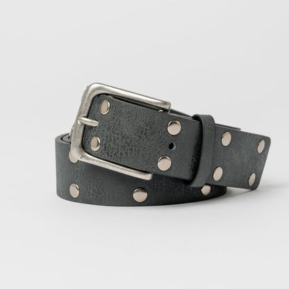 Cinturon Worn Out Stud Belt Black