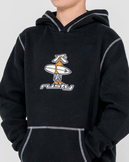 Canguro Dr. Dot Hooded Fleece Junior Black