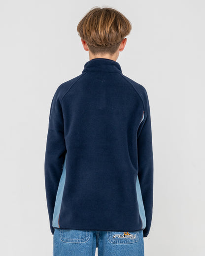 Buzo Blizzard Quarter Zip Polar Fleece Junior Navy Blue