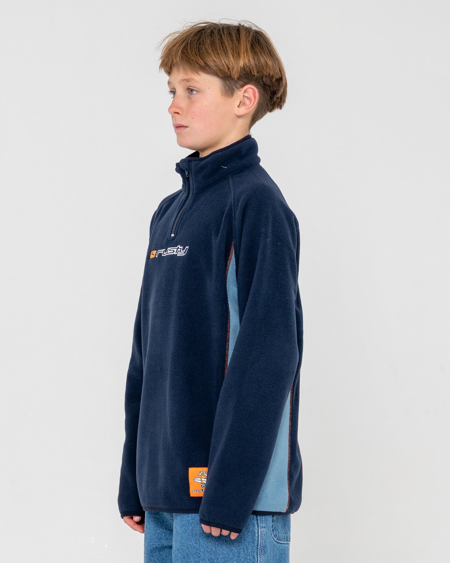 Buzo Blizzard Quarter Zip Polar Fleece Junior Navy Blue