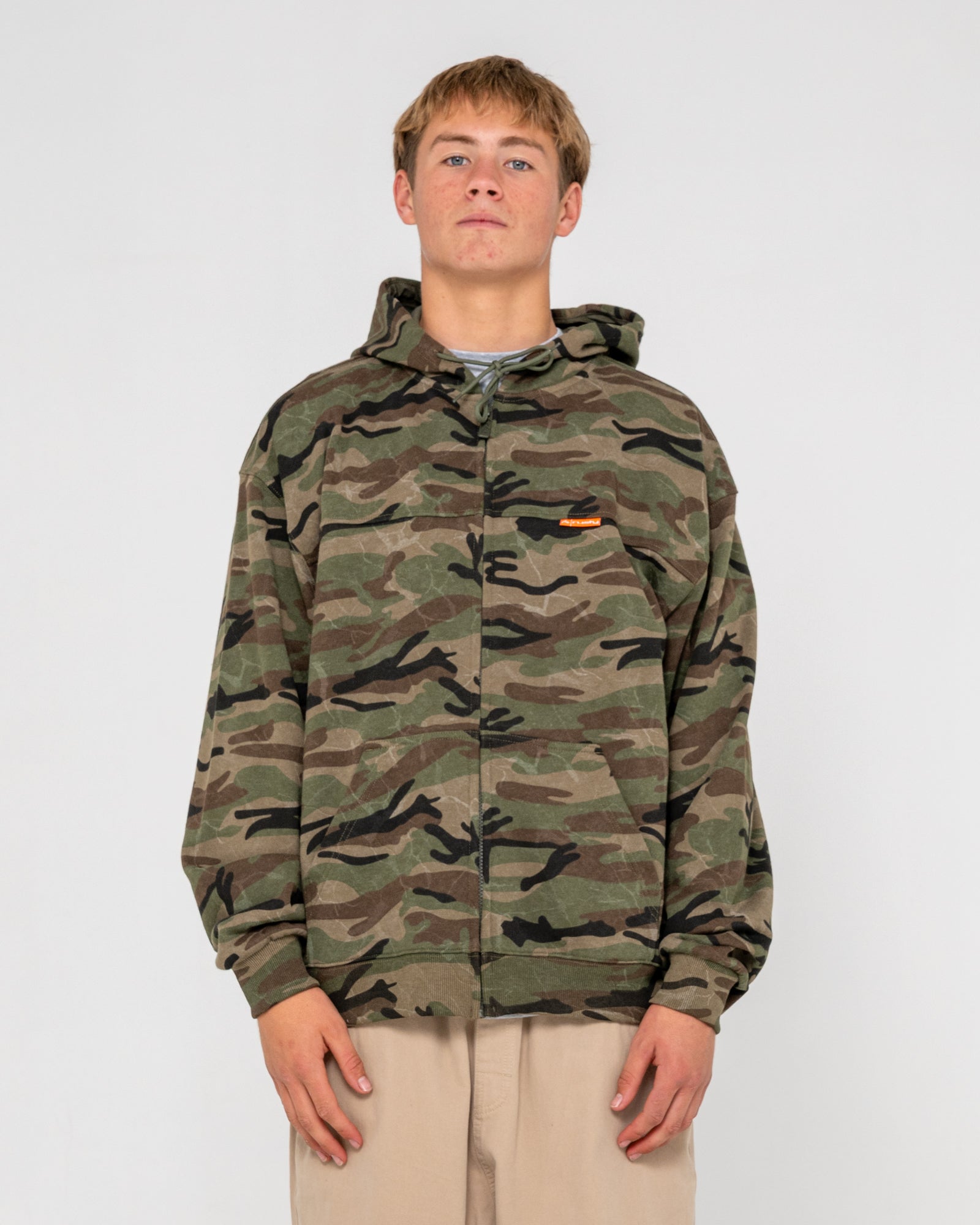 Campera Canguro Rambo Zip Thru Hooded Fleece Camo