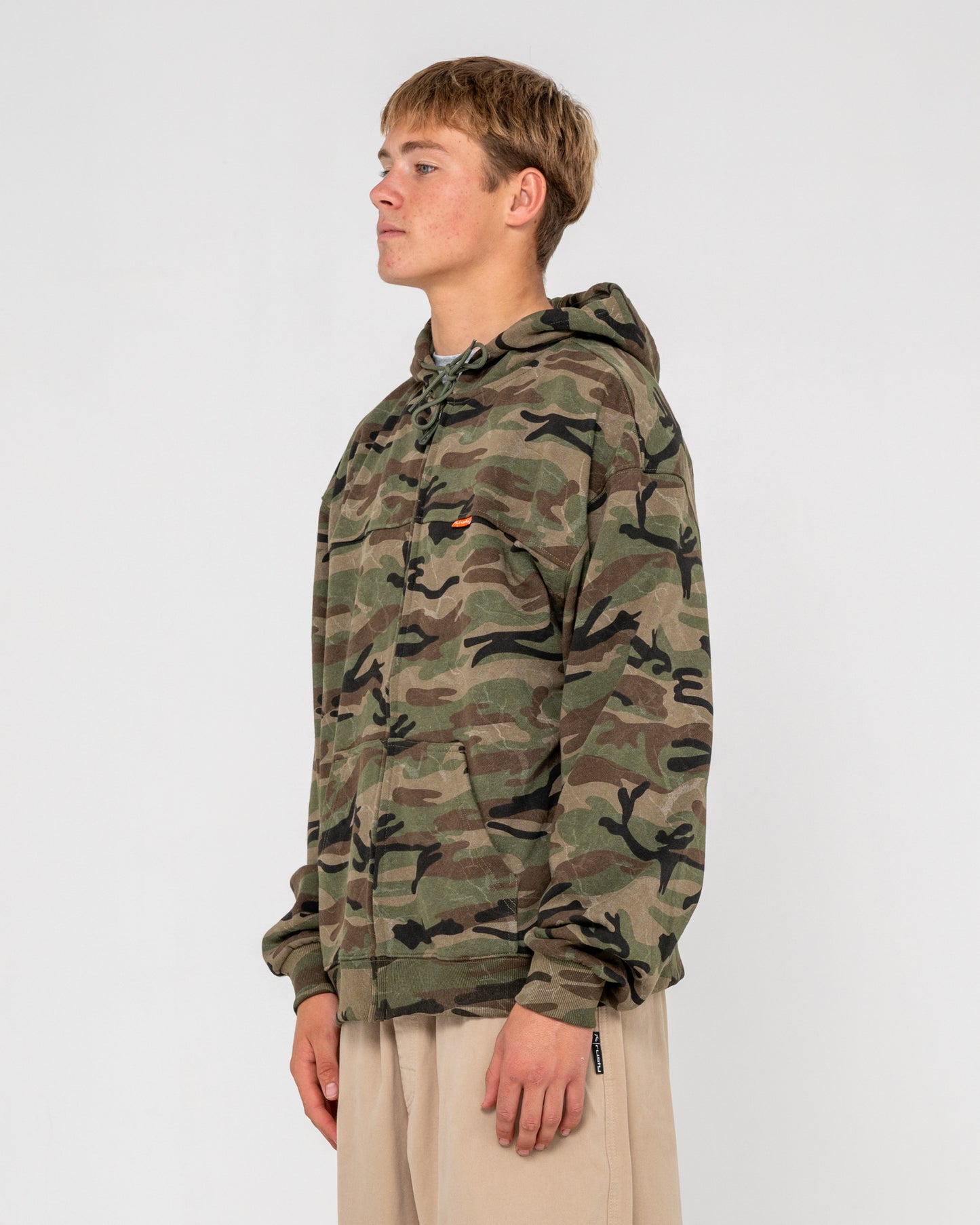 Campera Canguro Rambo Zip Thru Hooded Fleece Camo