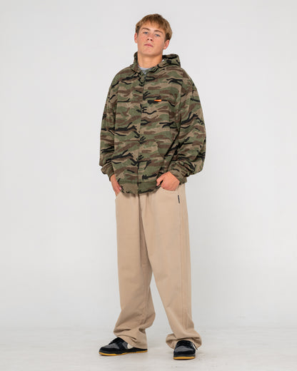 Campera Canguro Rambo Zip Thru Hooded Fleece Camo