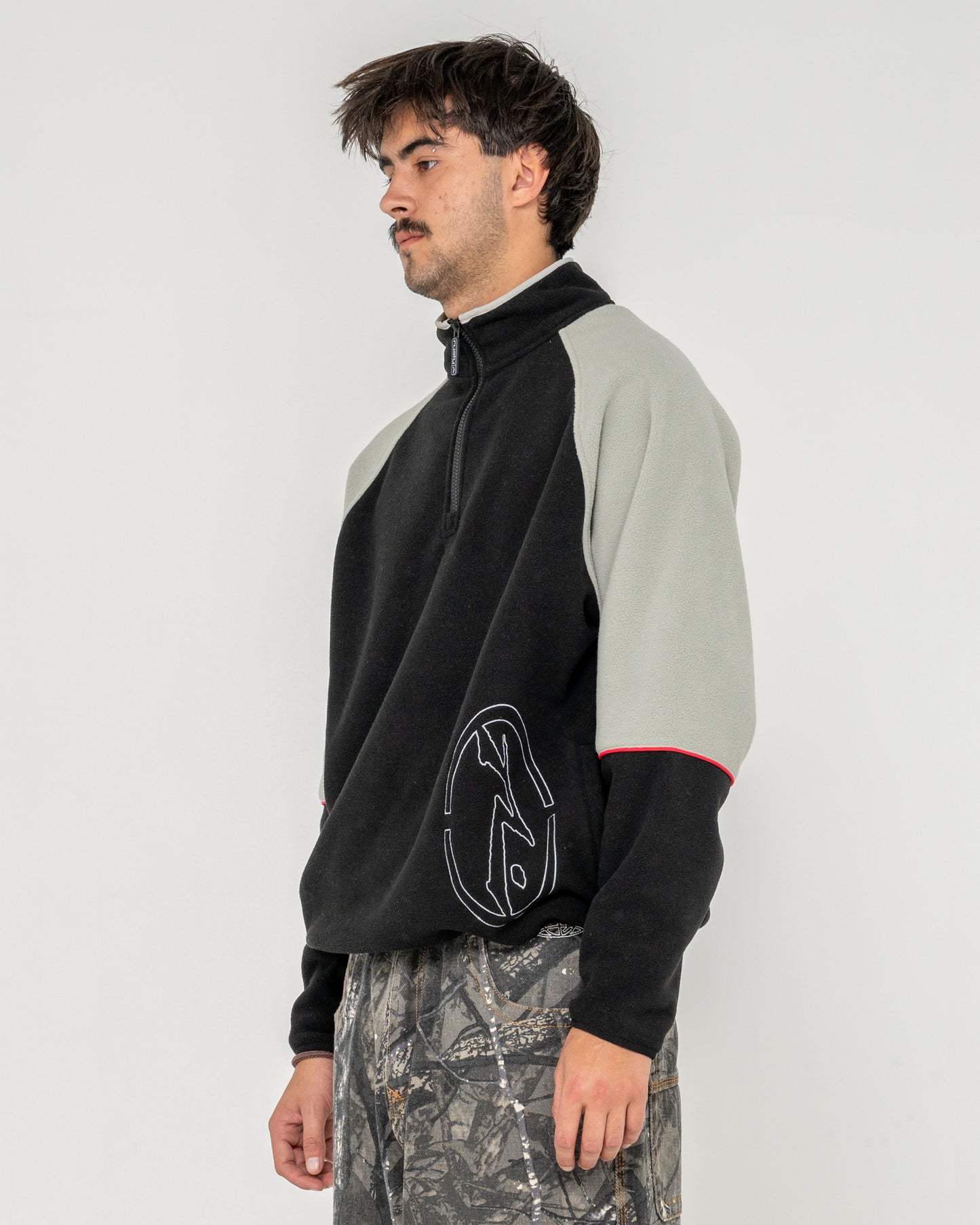 Buzo Tectonic Quarter Zip Polar Fleece Black