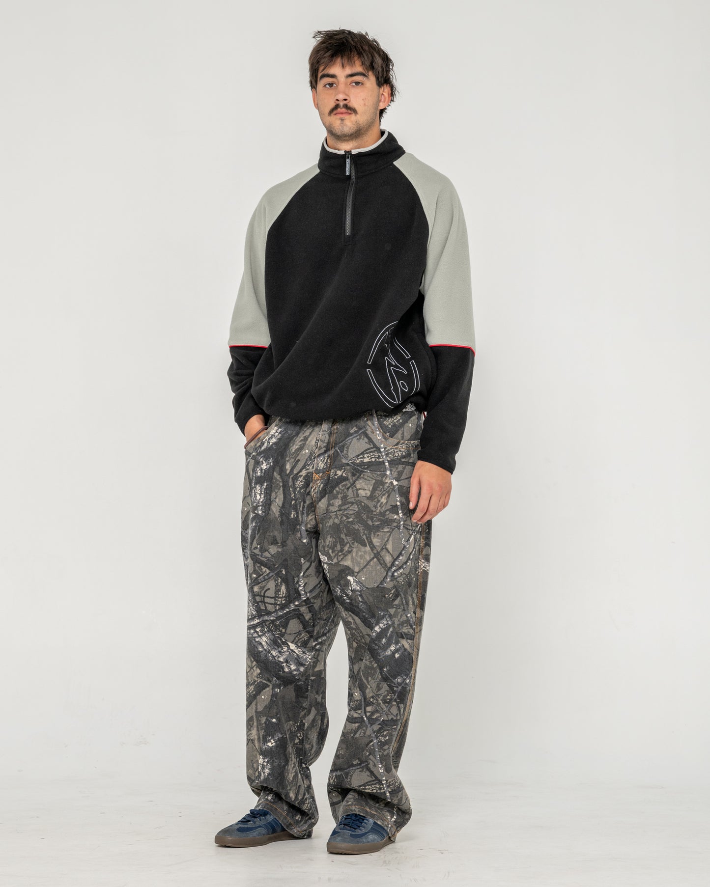Buzo Tectonic Quarter Zip Polar Fleece Black