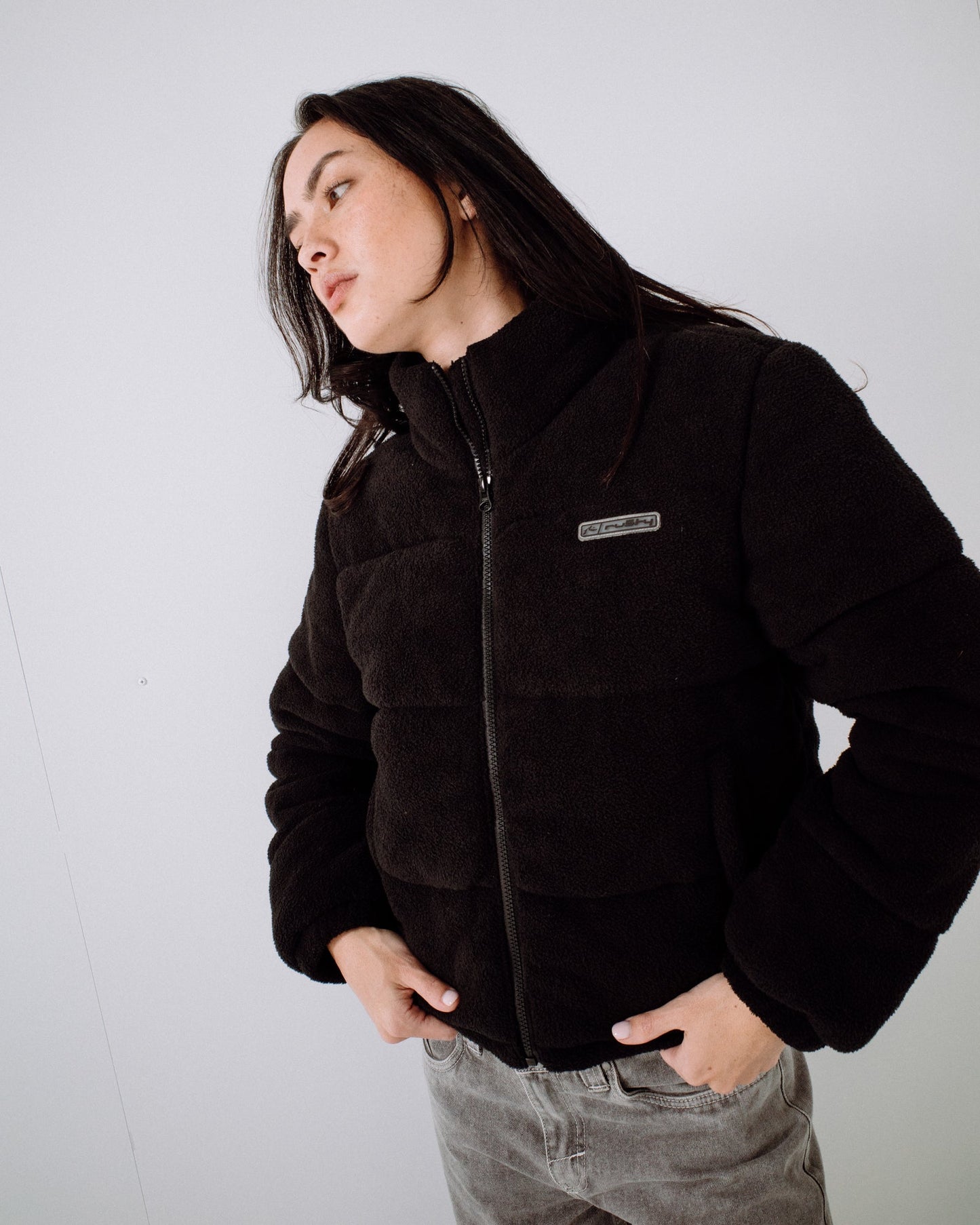 Campera Abrigo On And On Polar Black