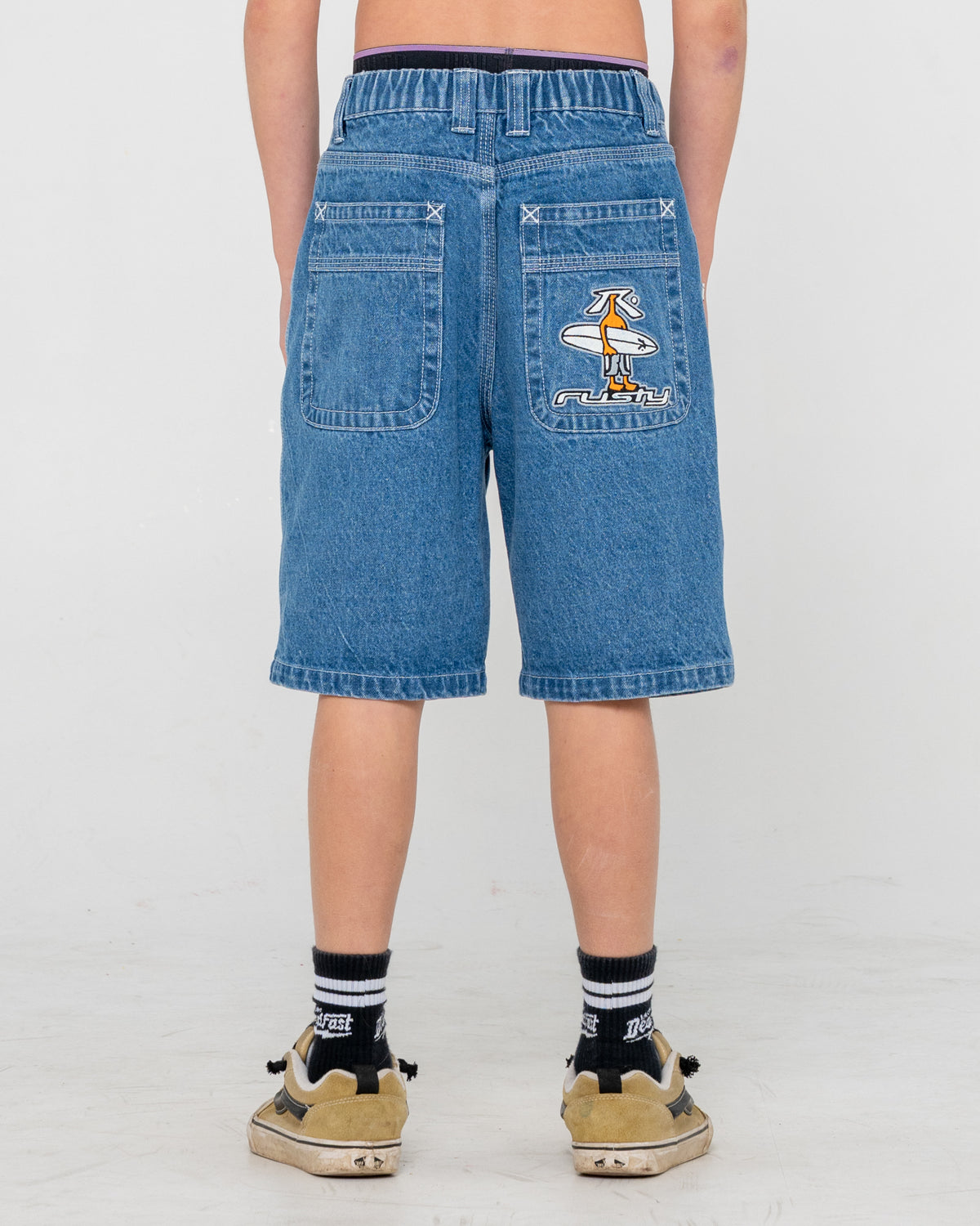 Bermuda Dr. Dot Baggy Jort Junior Middy Blue