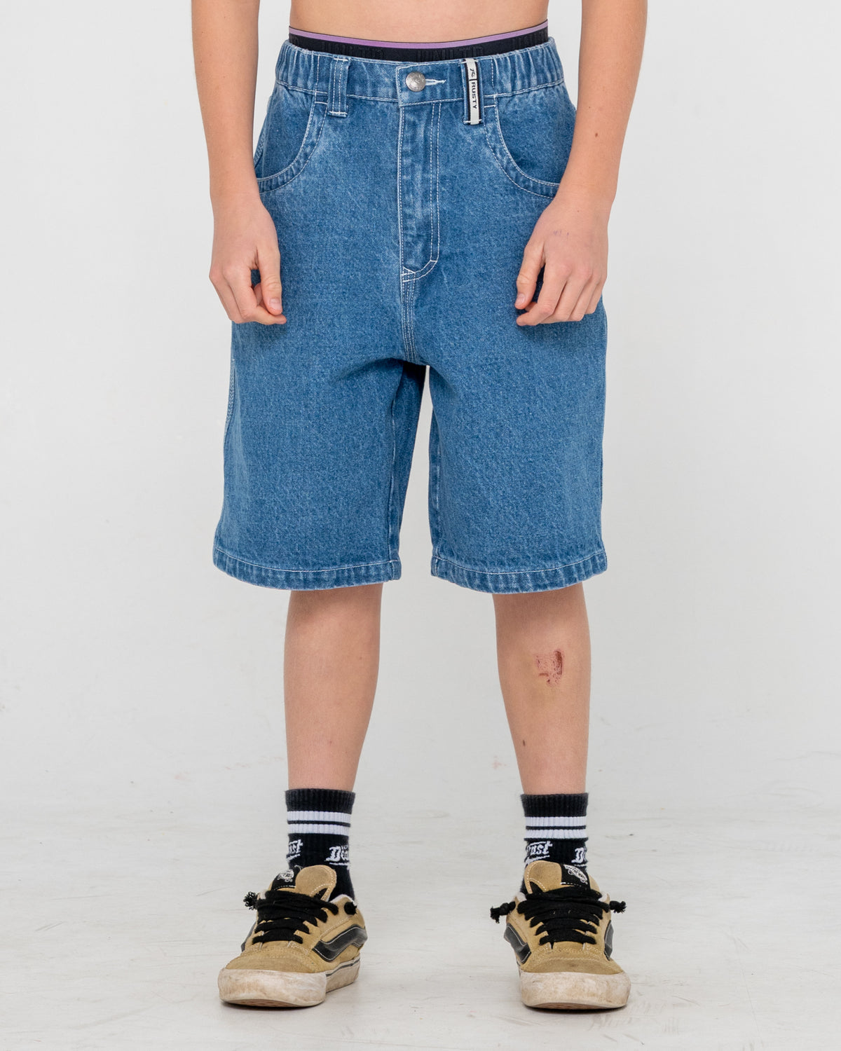 Bermuda Dr. Dot Baggy Jort Junior Middy Blue