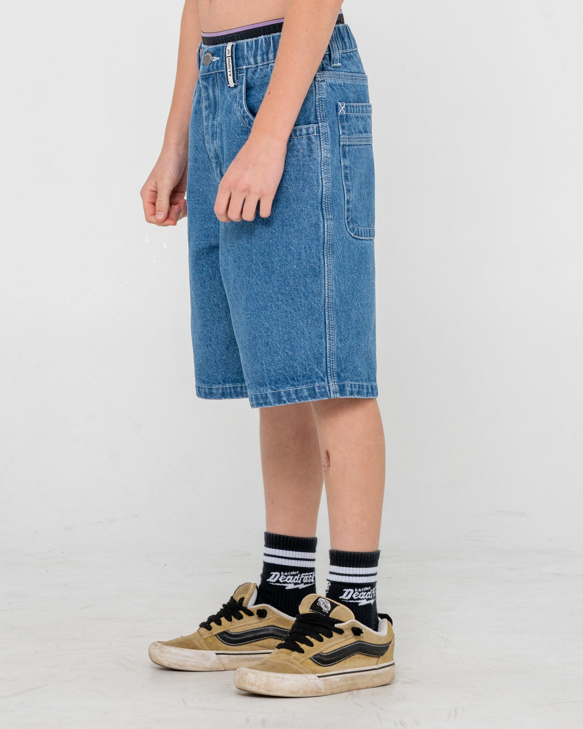 Bermuda Dr. Dot Baggy Jort Junior Middy Blue