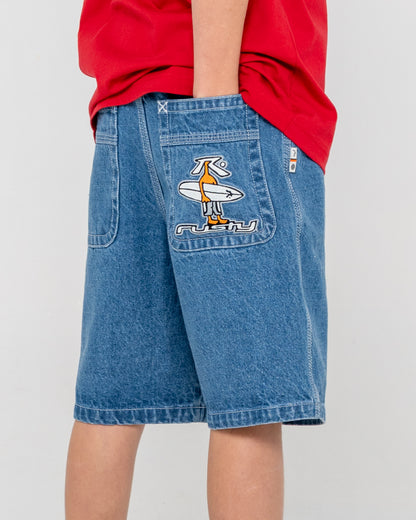 Bermuda Dr. Dot Baggy Jort Junior Middy Blue