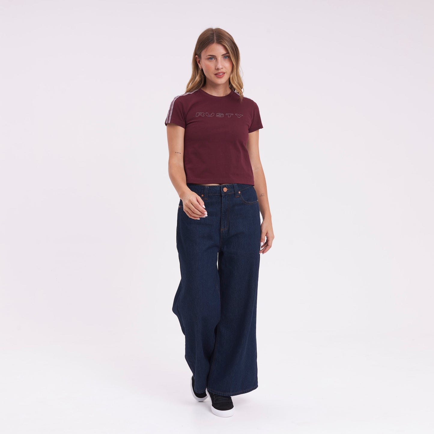 Jean Wendy Hi Rise Wide Leg Deep Blue