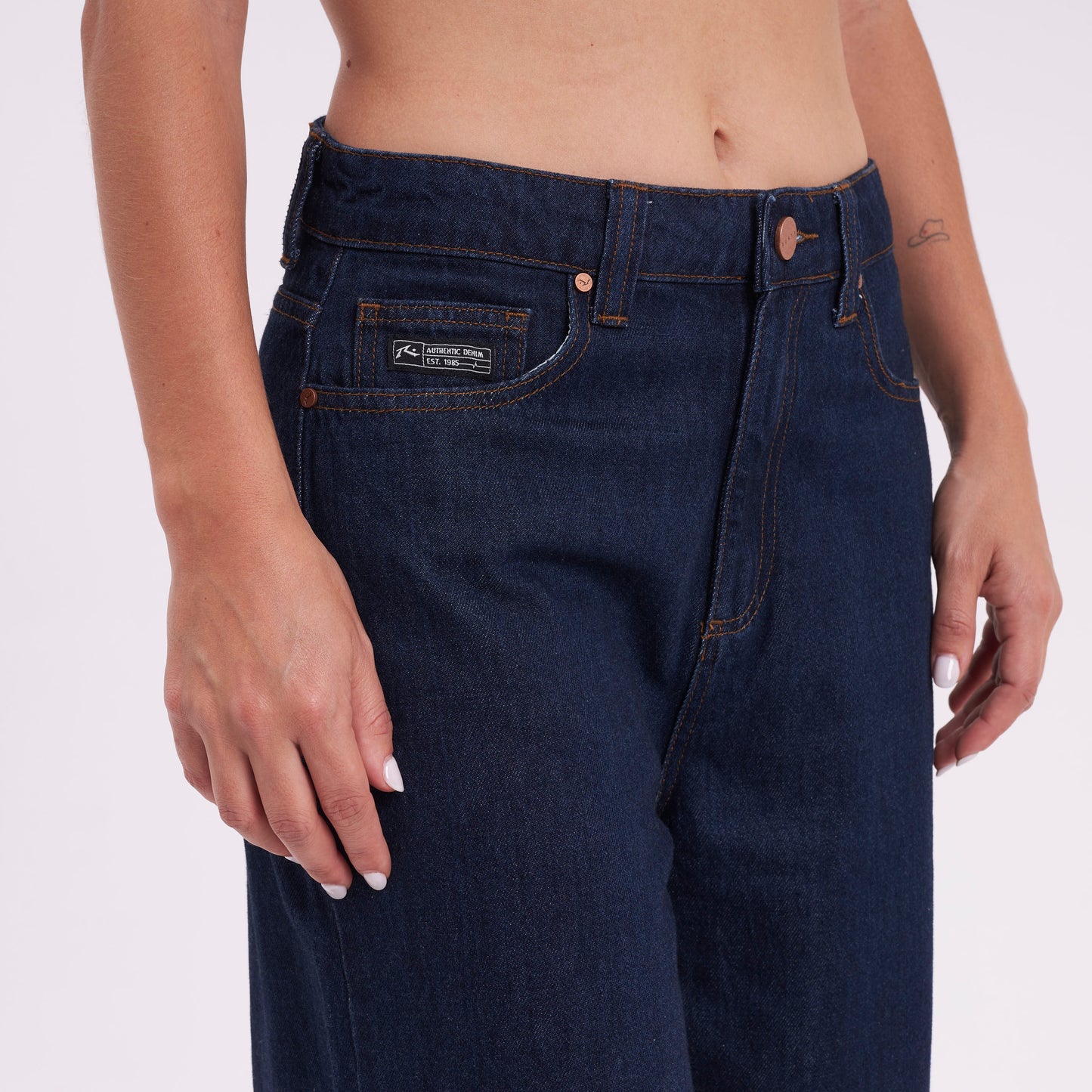 Jean Wendy Hi Rise Wide Leg Deep Blue
