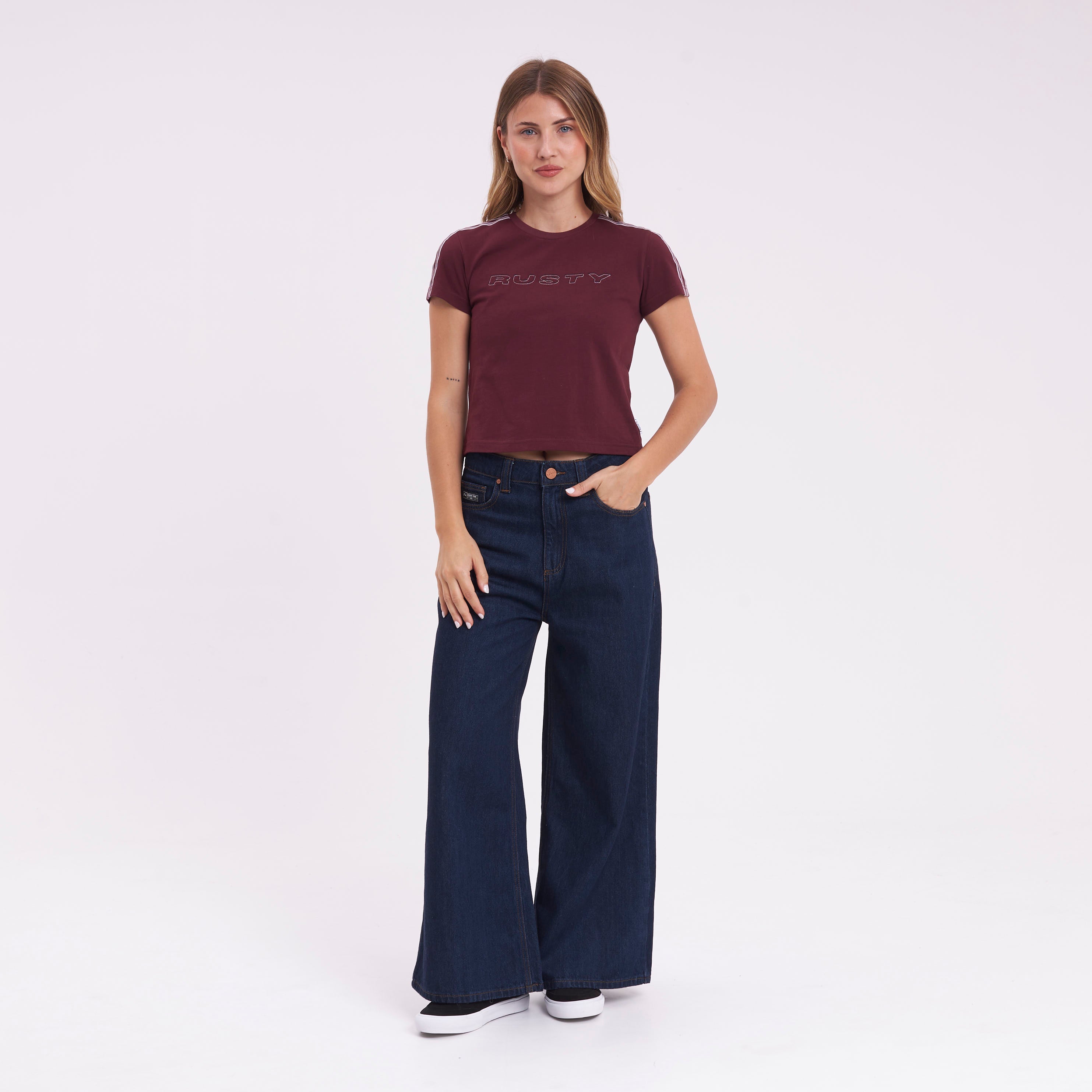 Jean Wendy Hi Rise Wide Leg Deep Blue