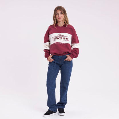 Buzo White Lines Polo Rhubarb