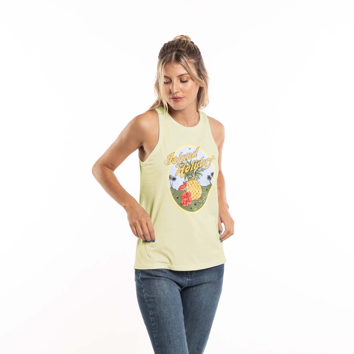 Musculosa Flower Power Classic  Ld Light Yellow