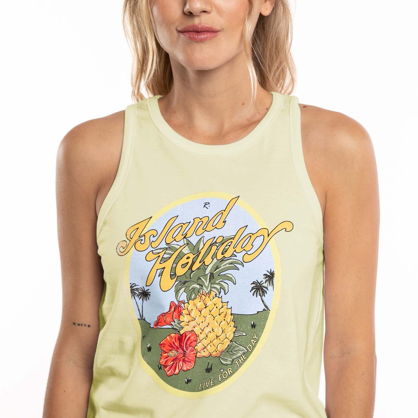 Musculosa Flower Power Classic  Ld Light Yellow