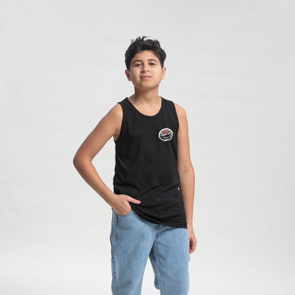 Musculosa Patch Tank Jr Black