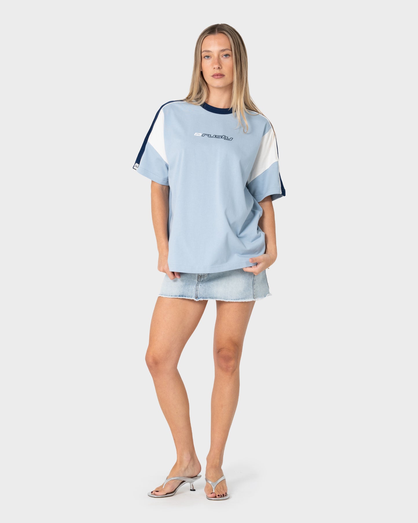 Remera New Break 220 Oversize Sea Blue