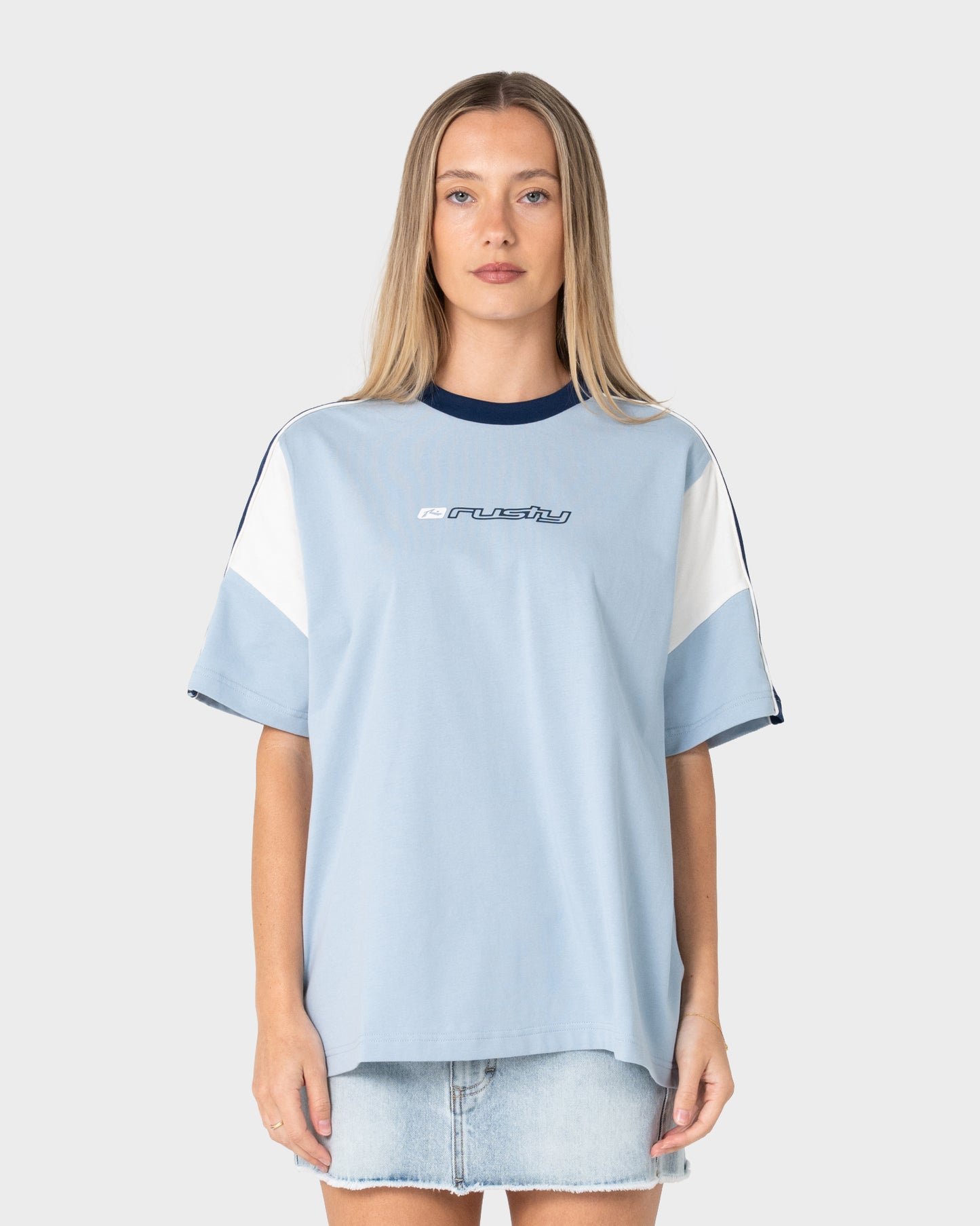 Remera New Break 220 Oversize Sea Blue