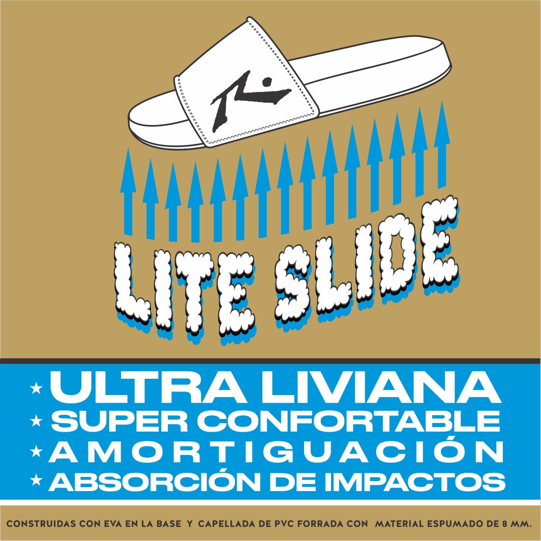 Ojotas Side Stripes Slide Black