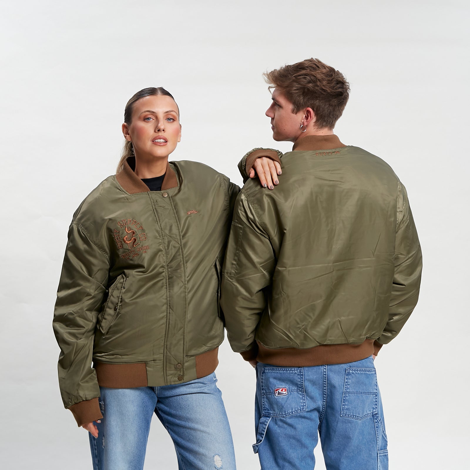 Campera Abrigo Riley Bomber Unisex* Olive