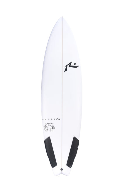 Surfboard Rusty Twin Fin 6' 3" FCS